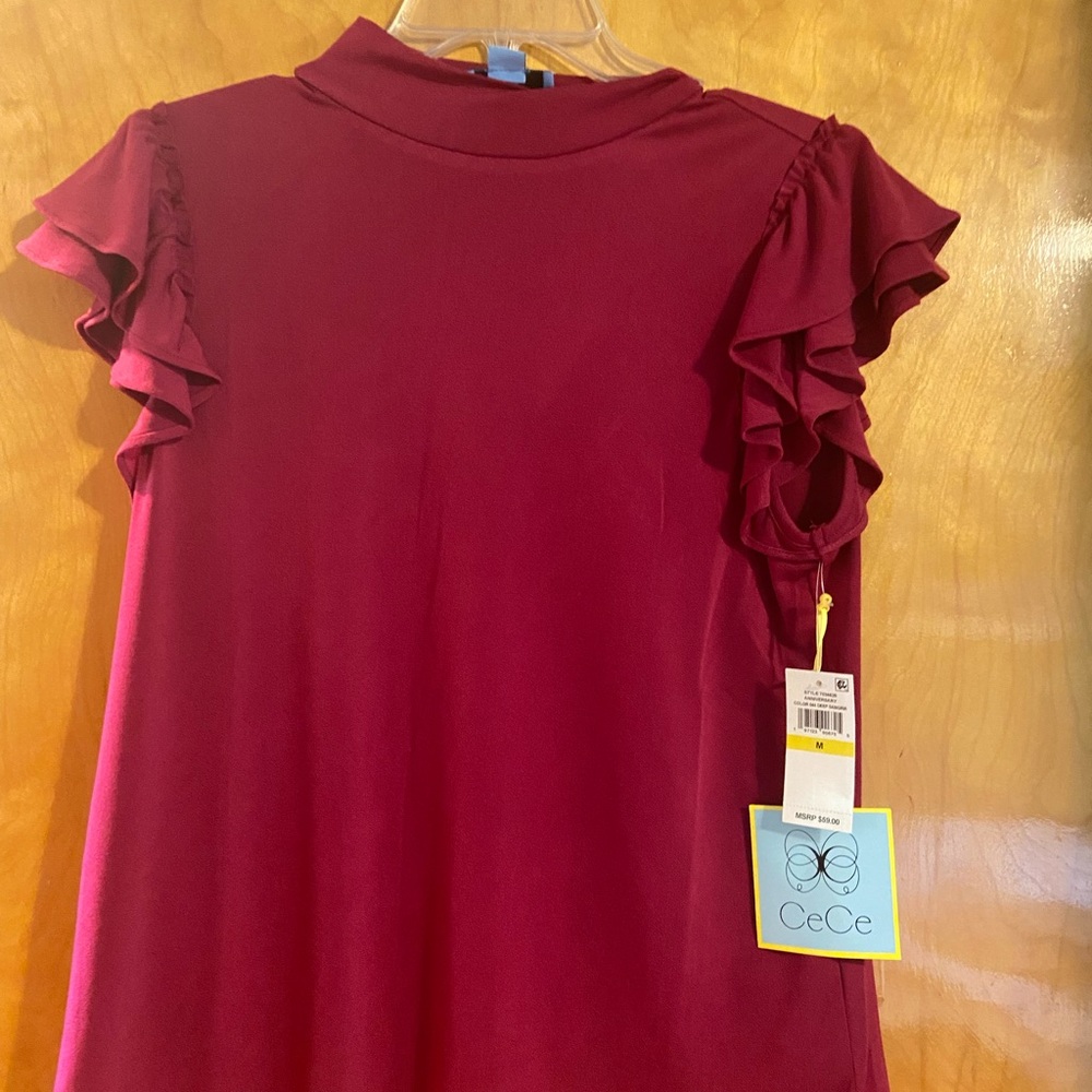 CeCe Pink Blouse Elegant Top